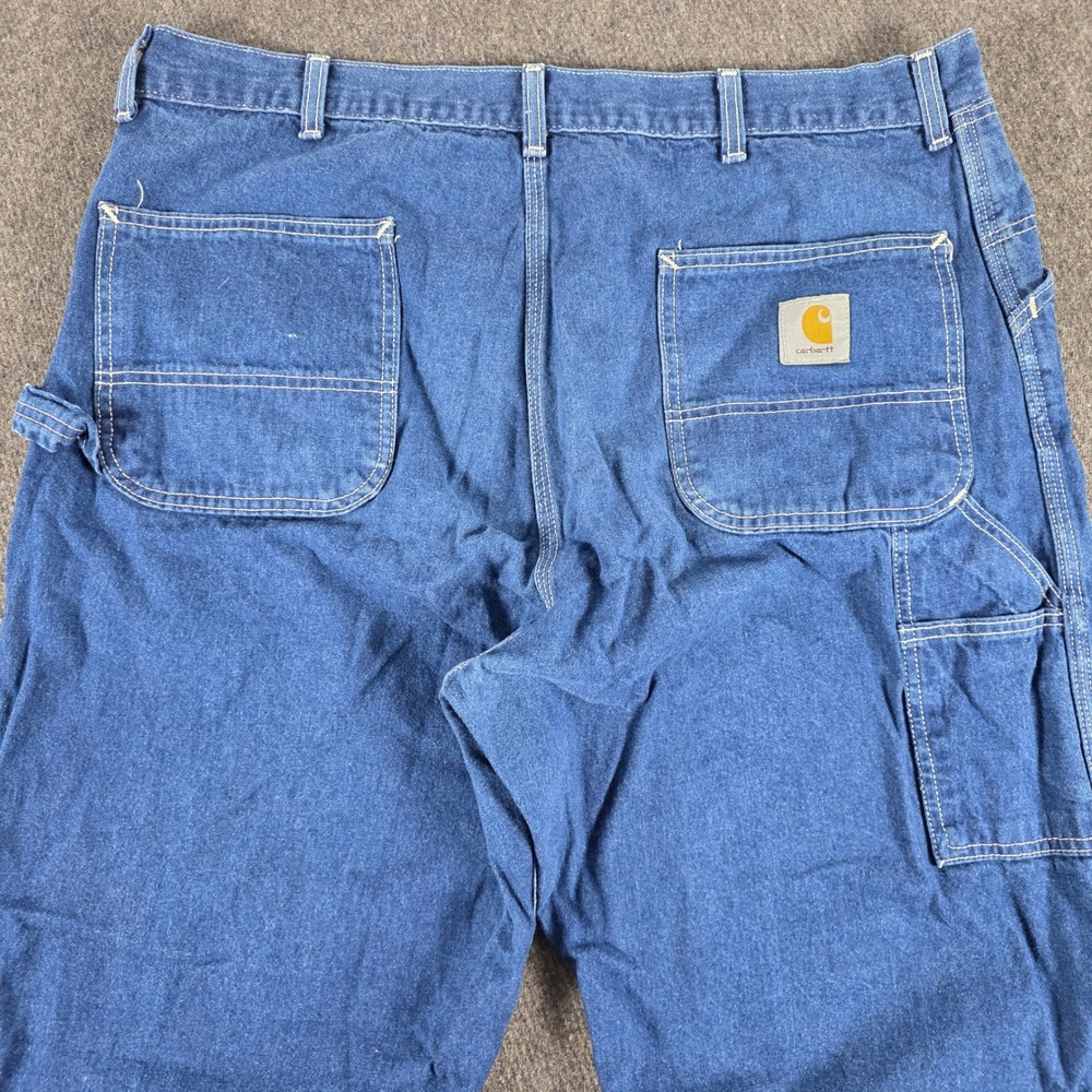 Carhartt Carpenter Jeans Mens Fit 39x30 Blue Denim B01 Relaxed Union Made in USA - Picture 1 of 10